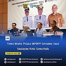                                     DPMPTSP Kota Samarinda melalui Bidang Promosi mengadakan Kegiatan Promosi Temu Usaha Pelaku UMKM dengan MM Iwan Swalayan Samarinda
                                    